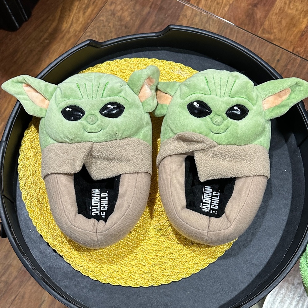 Kids Green Character Slippers